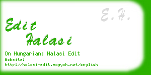 edit halasi business card